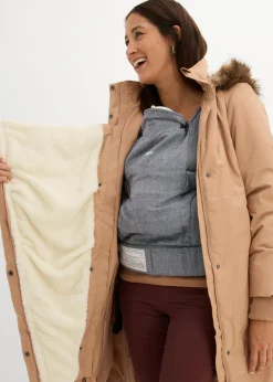 bonprix bonprix Abrigo premamá y de porteo, guateado, 3 en 1 Camel Discount
