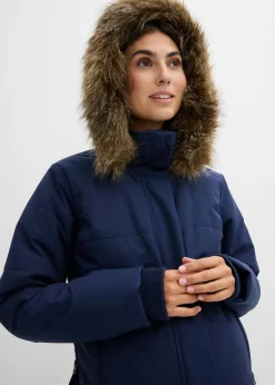 bonprix bonprix Abrigo premamá y de porteo, guateado, 3 en 1 Azul marino-beige Discount