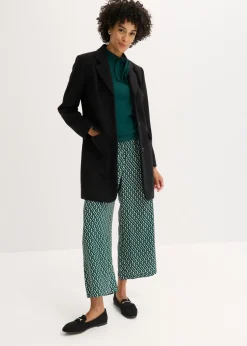 bonprix bonprix Abrigo tipo americana Negro Online