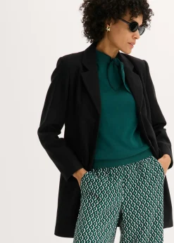 bonprix bonprix Abrigo tipo americana Negro Online