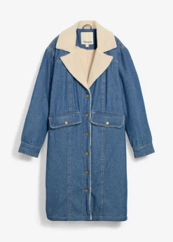 bonprix bonprix Abrigo vaquero de invierno con forro cálido Denim usado Clearance