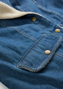 bonprix bonprix Abrigo vaquero de invierno con forro cálido Denim usado Clearance