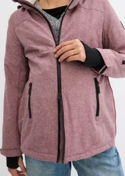 bonprix bonprix Agradable chaqueta premamá 3 en 1 y de porteo Burdeos jaspeado Online