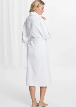 bonprix bonprix Albornoz de rizo de algodón puro Blanco
