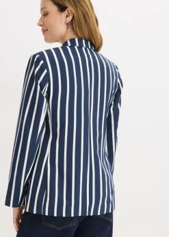 bonprix bonprix Americana Azul marino-blanco lana de rayas