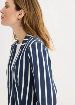 bonprix bonprix Americana Azul marino-blanco lana de rayas