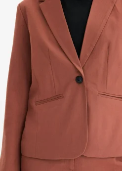 bonprix bonprix Americana con bolsillos marrón ahumado Sale