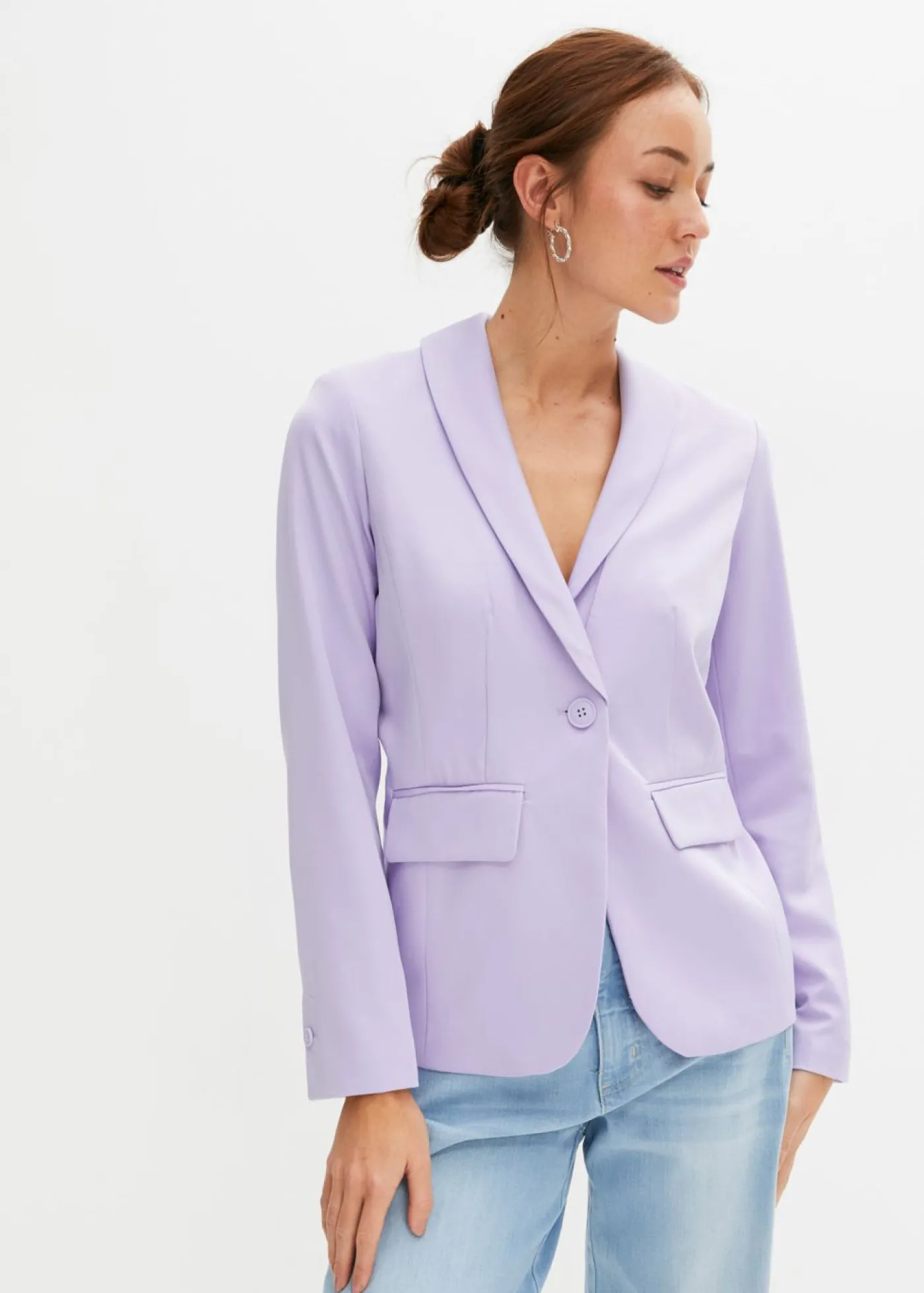 bonprix bonprix Americana con botones Violeta claro Discount