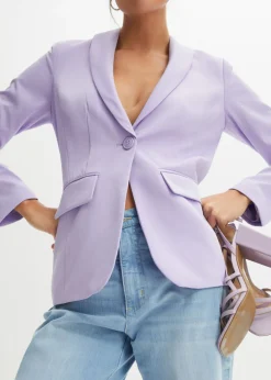 bonprix bonprix Americana con botones Violeta claro Discount