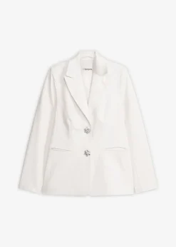 bonprix bonprix Americana con botones decorativos Blanco lana Best