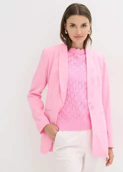 bonprix bonprix Americana con cinturón Rosa Discount
