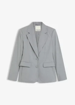 bonprix bonprix Americana con detalles decorativos cosidos a mano gris jaspeado moteado Outlet