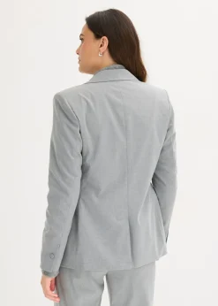 bonprix bonprix Americana con detalles decorativos cosidos a mano gris jaspeado moteado Outlet