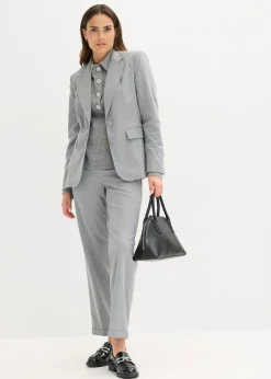 bonprix bonprix Americana con detalles decorativos cosidos a mano gris jaspeado moteado Outlet