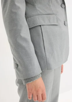 bonprix bonprix Americana con detalles decorativos cosidos a mano gris jaspeado moteado Outlet