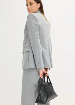bonprix bonprix Americana con detalles decorativos cosidos a mano gris jaspeado moteado Outlet