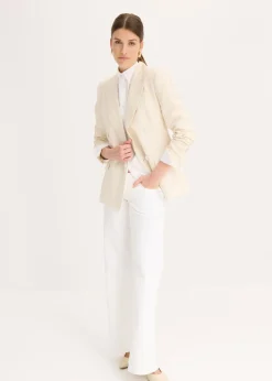 bonprix bonprix Americana con lyocell y efecto arrugado Beige natural New