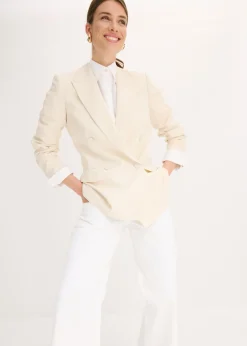 bonprix bonprix Americana con lyocell y efecto arrugado Beige natural New