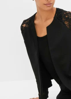bonprix bonprix Americana con mangas de encaje Negro Sale