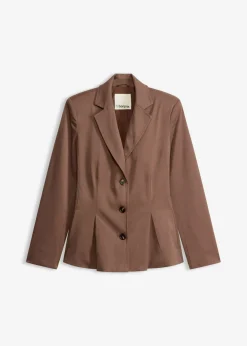 bonprix bonprix Americana con pliegues marrón Best