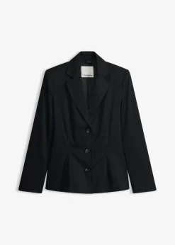 bonprix bonprix Americana con pliegues Negro