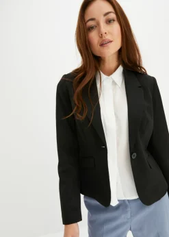 bonprix bonprix Americana corta con bolsillos Negro Clearance