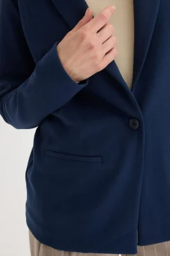bonprix bonprix Americana de crepé Azul marino Outlet