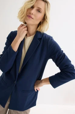 bonprix bonprix Americana de crepé Azul marino Outlet