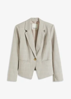 bonprix bonprix Americana de cuadro galés gris claro-rosa pálido a cuadros New