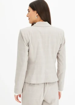 bonprix bonprix Americana de cuadro galés gris claro-rosa pálido a cuadros New