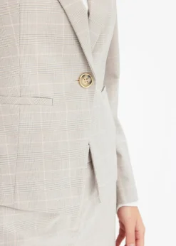 bonprix bonprix Americana de cuadro galés gris claro-rosa pálido a cuadros New