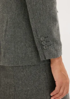 bonprix bonprix Americana de estilo tweed Negro-blanco lana moteado Discount