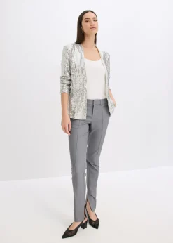 bonprix bonprix Americana de lentejuelas Plata Outlet