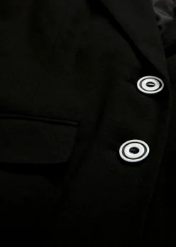 bonprix bonprix Americana de punto de algodón con detalles de rayas Negro