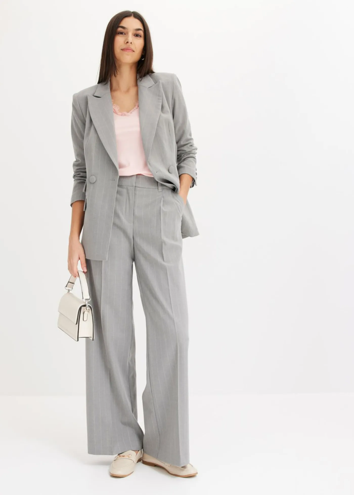 bonprix bonprix Americana de raya diplomática gris-beige con rayas Best