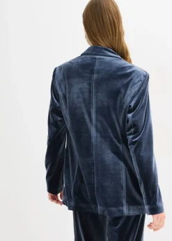 bonprix bonprix Americana de terciopelo suave Azul marino Discount
