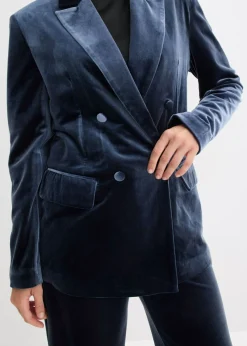 bonprix bonprix Americana de terciopelo suave Azul marino Discount