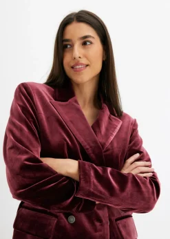 bonprix bonprix Americana de terciopelo suave rojo avellana Discount