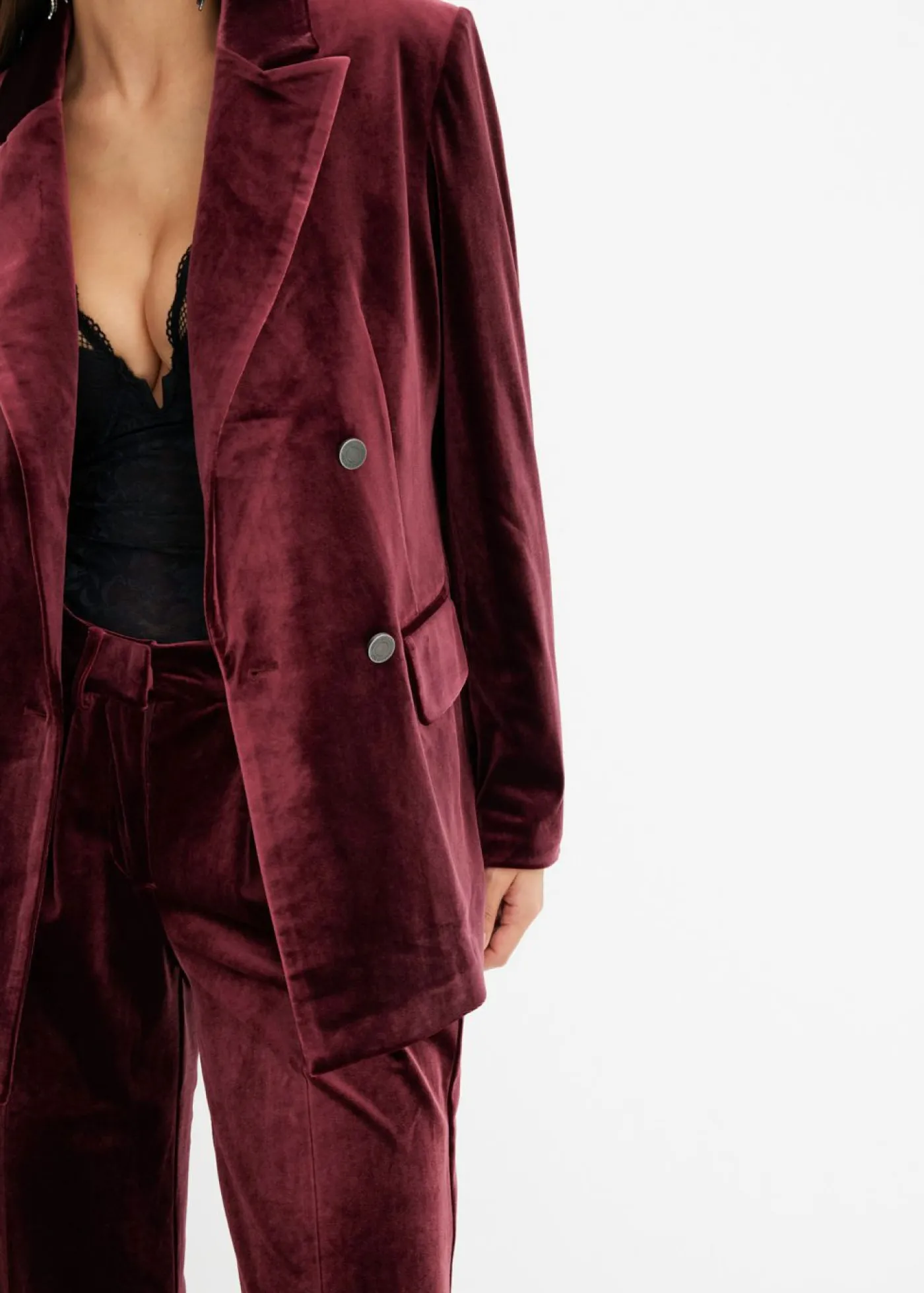 bonprix bonprix Americana de terciopelo suave rojo avellana Discount