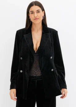 bonprix bonprix Americana de terciopelo suave Negro Online