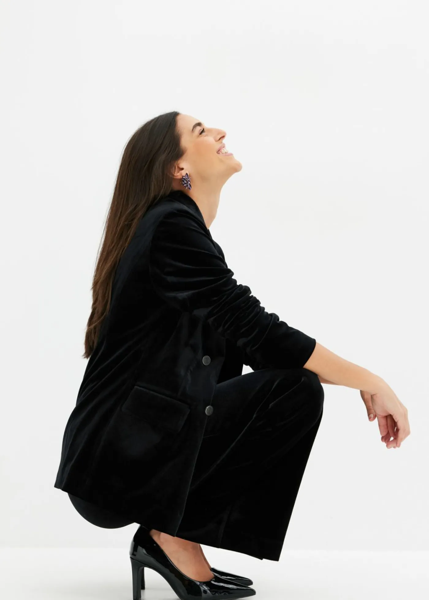 bonprix bonprix Americana de terciopelo suave Negro Online