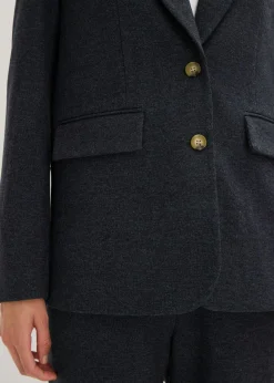 bonprix bonprix Americana elástica de una sola fila azul marino moteado Hot