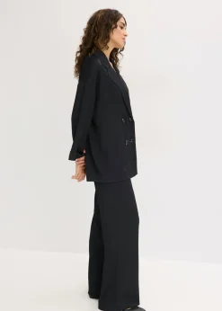 bonprix bonprix Americana holgada con doble botonadura Negro