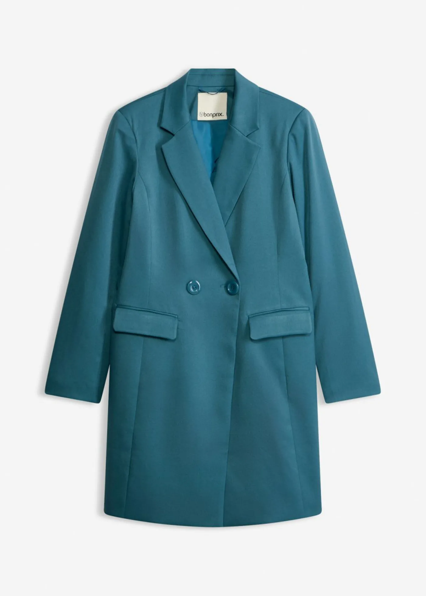 bonprix bonprix Americana larga con escote en V y mangas largas verde pimiento Discount