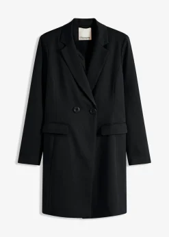 bonprix bonprix Americana larga con escote en V y mangas largas Negro Online