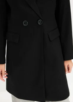 bonprix bonprix Americana larga con escote en V y mangas largas Negro Online