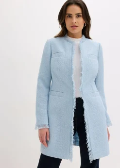 bonprix bonprix Americana larga de bouclé azul pálido Best