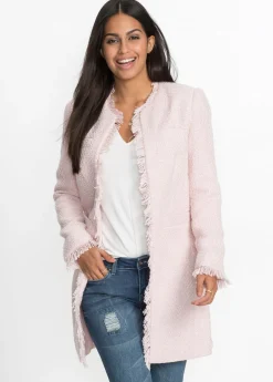 bonprix bonprix Americana larga de bouclé rosa pálido Best