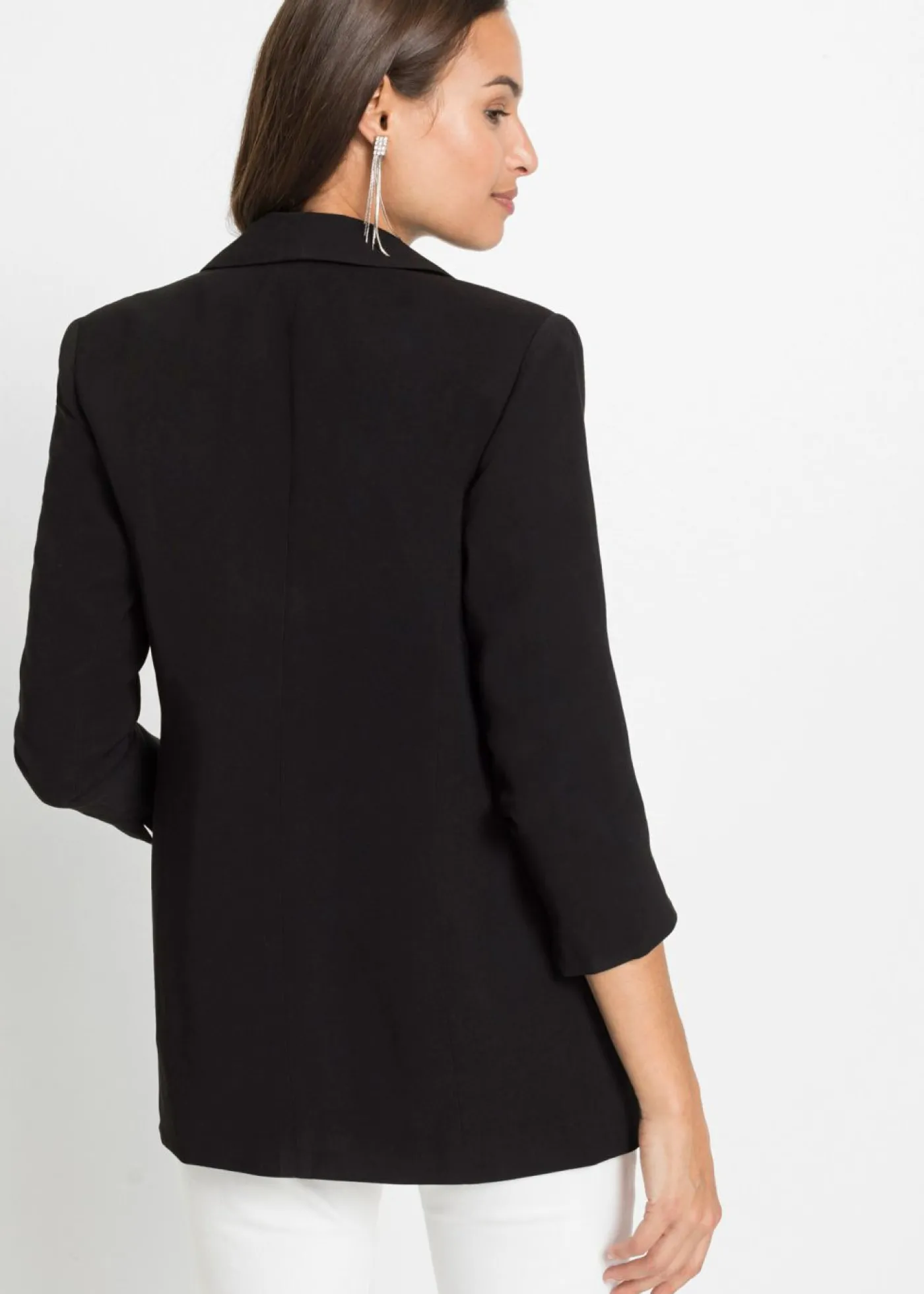 bonprix bonprix Americana larga de mezcla de viscosa Negro Sale