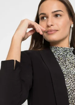 bonprix bonprix Americana larga de mezcla de viscosa Negro Sale